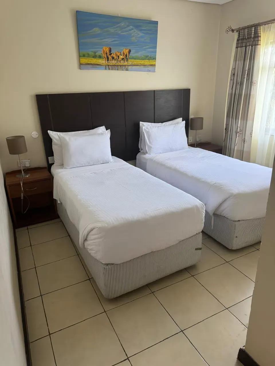 Twin room in student accommodation
