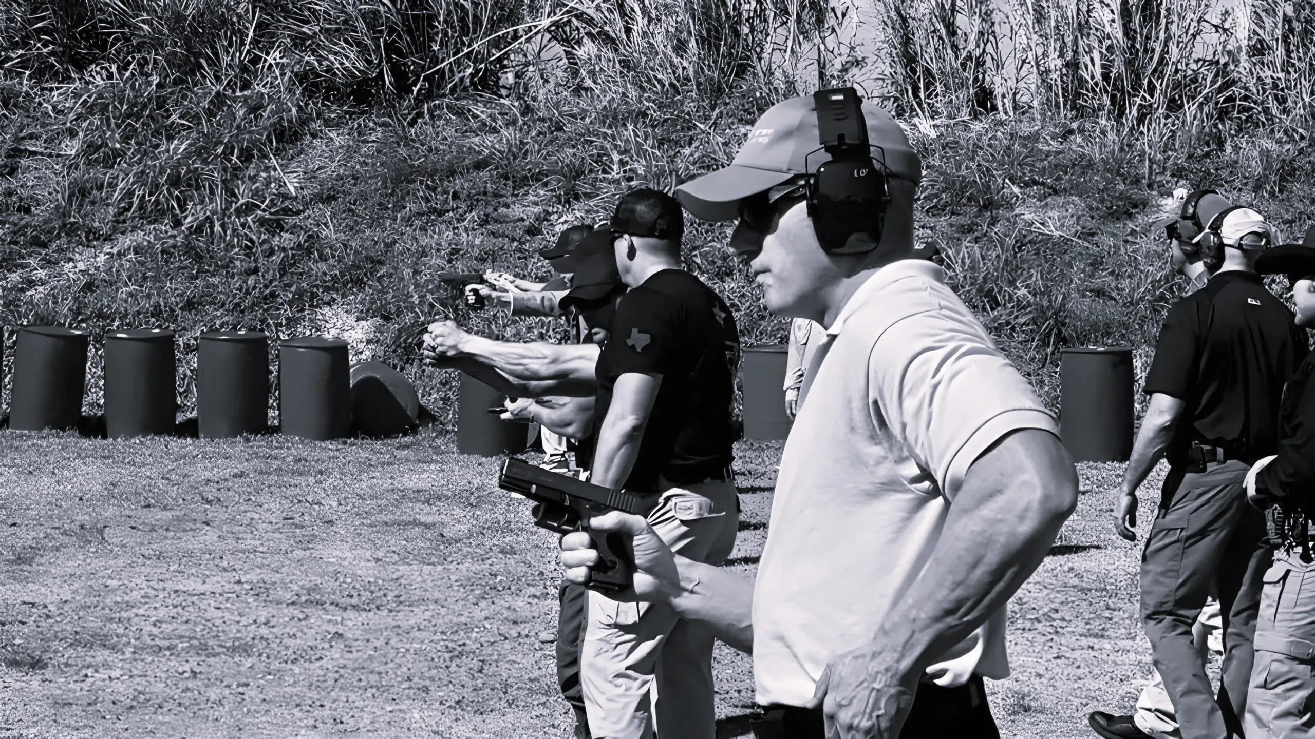 ARES instructors and trainees on the live-fire range